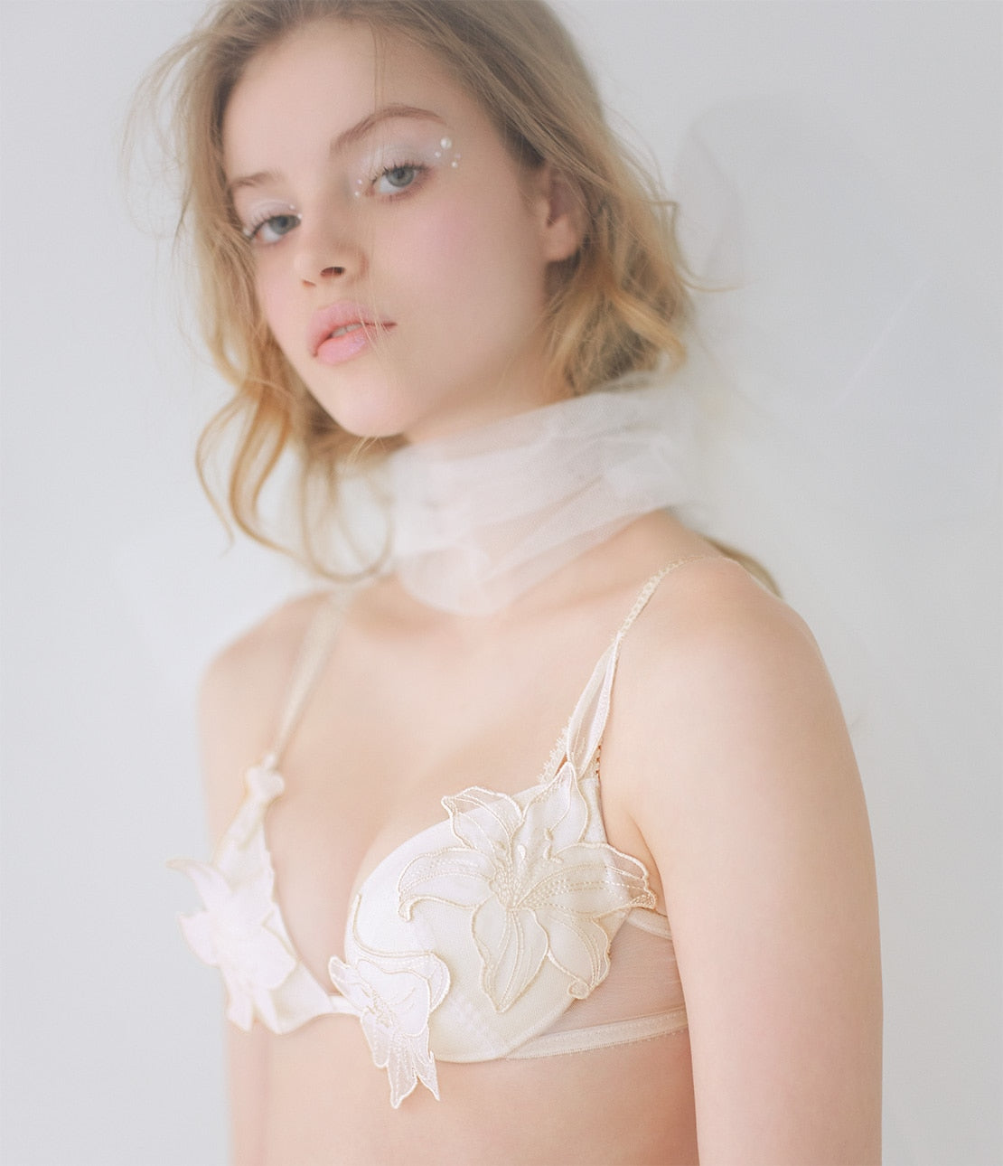 Peach John, Japanese Lily Floral Bra